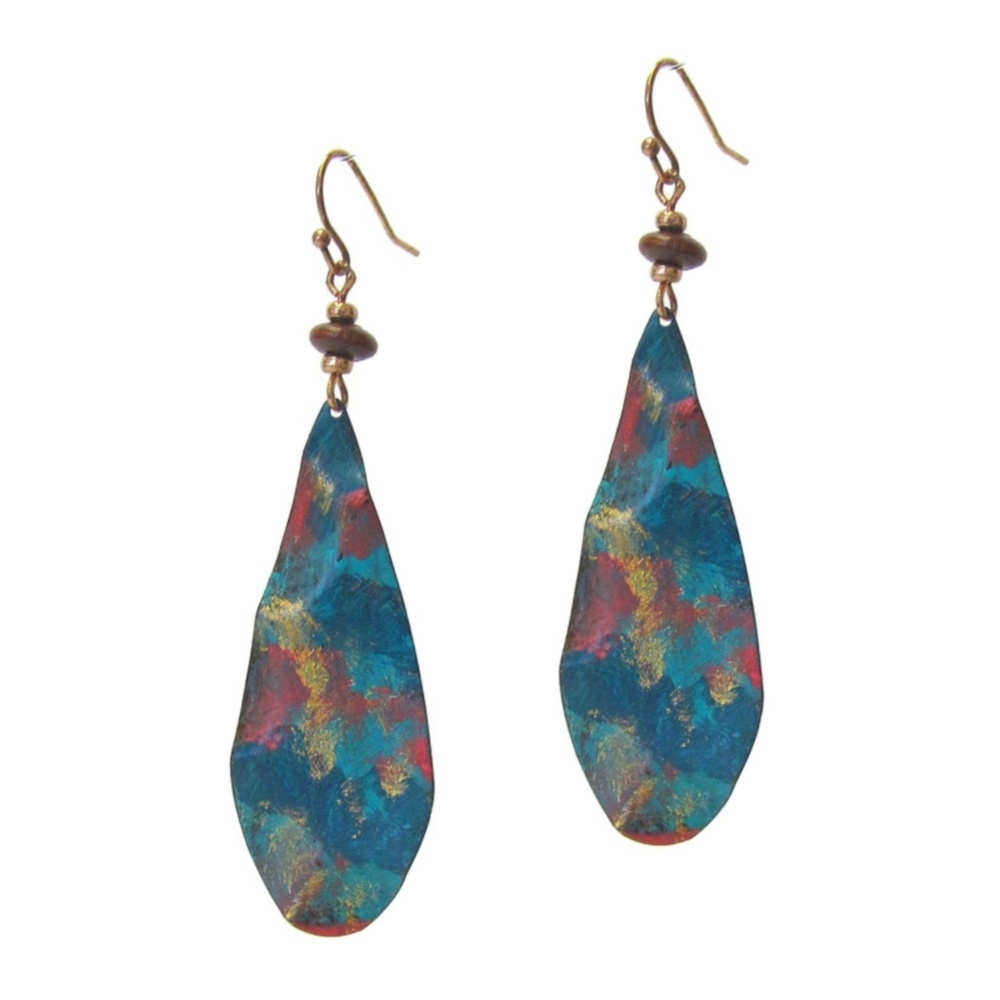 Mix Paint Teardrop Earrings